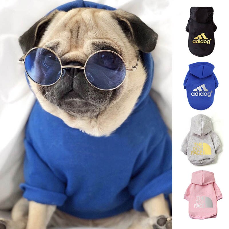 Winter Pet Dog Clothes Fashion Designer Dog Hoodie Bronzing Sweatshirt